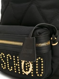 Moschino studded logo backpack