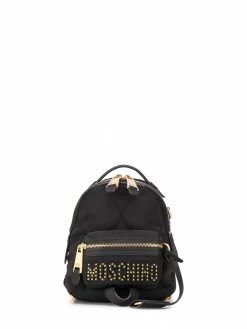 Moschino mini studded logo backpack