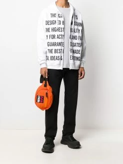 Moschino slogan-print zip-front hoodie