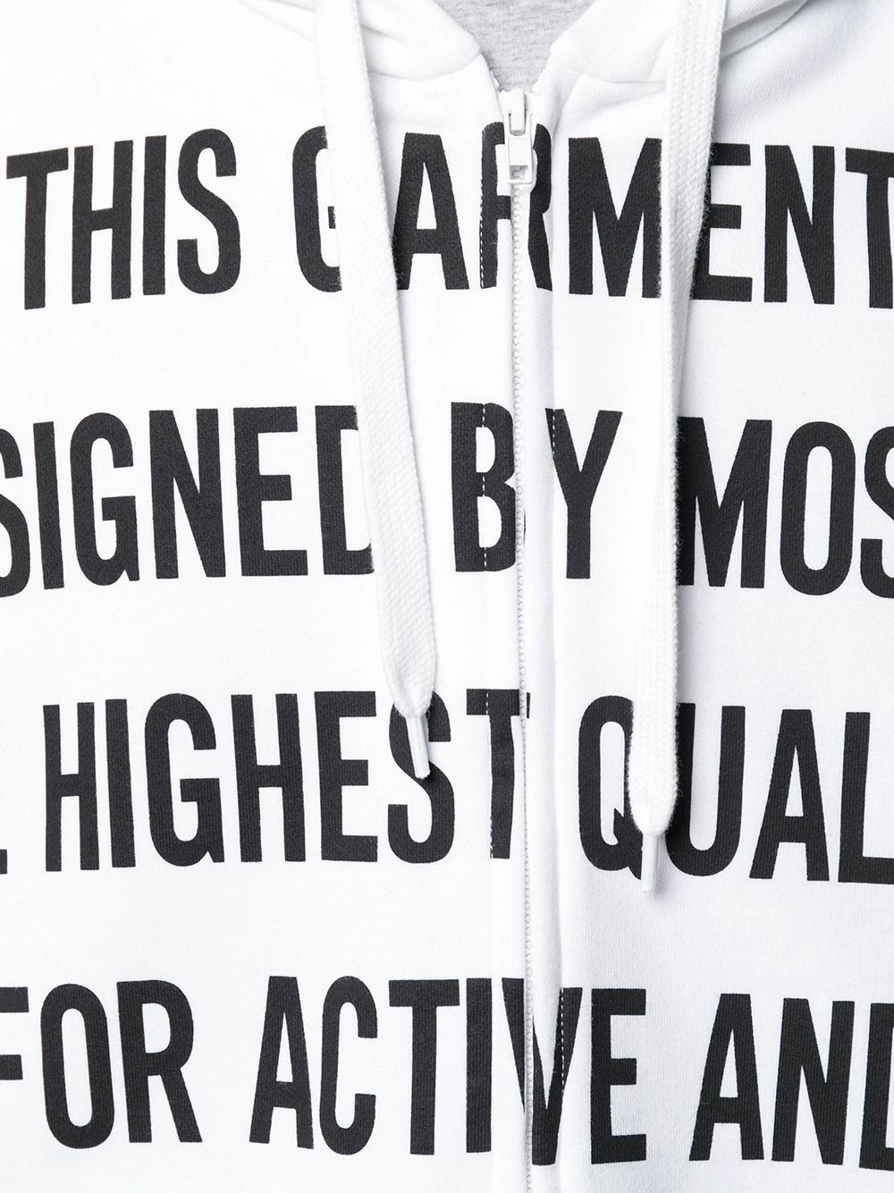 Best deal ๐ Moschino Slogan print zip front hoodie ๐ 7 Moschino slogan-print zip-front hoodie