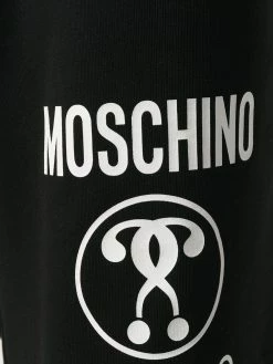 Moschino double question mark logo track shorts