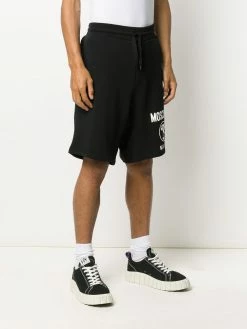 Moschino double question mark logo track shorts