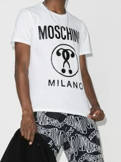 Moschino double question mark logo-print T-shirt