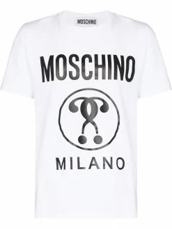 Moschino double question mark logo-print T-shirt