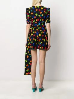 Moschino letters print wrap top