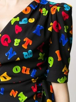 Moschino letters print wrap top