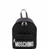 Buy ๐ Moschino Logo print quilted ๐ backpack โญ 2 Moschino logo-print quilted backpack