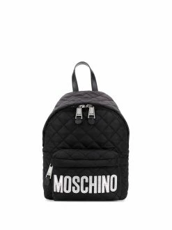 Moschino logo-print quilted backpack