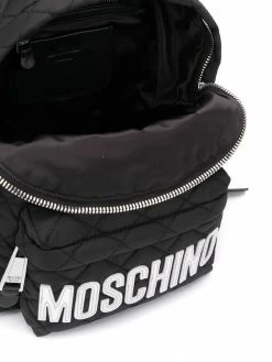Moschino logo-print quilted backpack