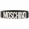 Moschino logo-plaque buckle belt