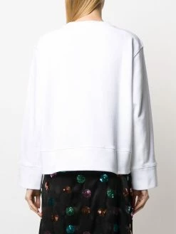 Moschino logo-patch long-sleeve sweatshirt