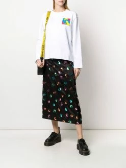 Moschino logo-patch long-sleeve sweatshirt