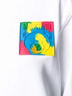 Moschino logo-patch long-sleeve sweatshirt