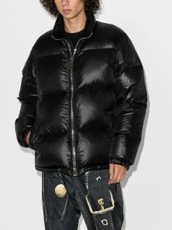 Moschino logo-appliqué puffer jacket