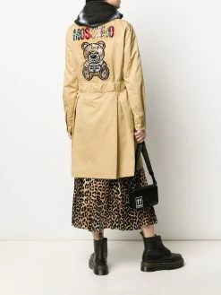 Moschino crystal-embellished Teddy trench coat