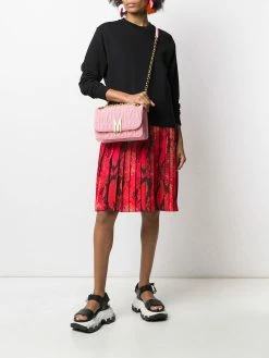 Moschino logo-plaque quilted shoulder bag