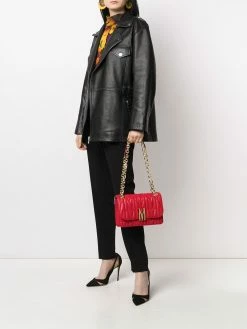 Moschino monogram-quilted shoulder bag