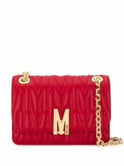 Moschino monogram-quilted shoulder bag