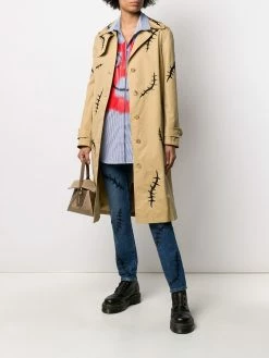 Moschino scar-print trench coat