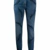 Moschino embroidered stitch mid-rise jeans