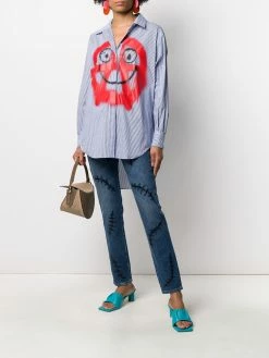 Moschino embroidered stitch mid-rise jeans