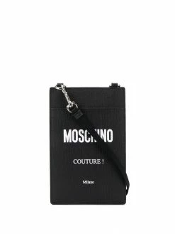 Moschino strap logo card holder