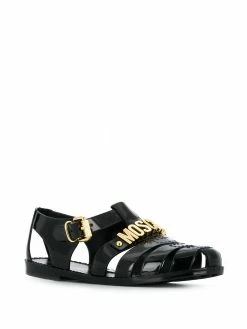 Moschino lettering logo jelly sandals