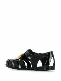 Moschino lettering logo jelly sandals