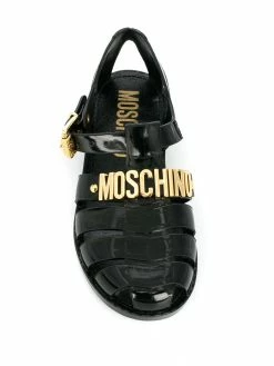 Moschino lettering logo jelly sandals