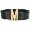 Moschino M plaque buckle belt