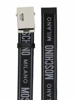 Moschino logo jacquard buckle belt