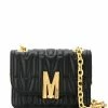 Moschino M-plaque quilted crossbody bag