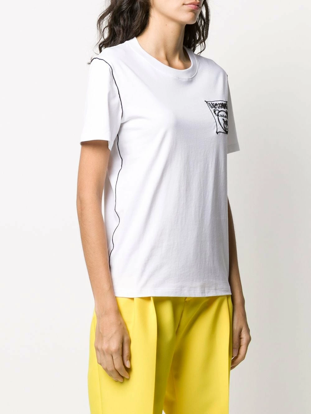 Cheap ๐ Moschino Teddy label embroidered T ๐ shirt ๐ 5 Moschino Teddy-label embroidered T-shirt