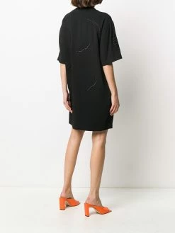 Moschino embroidered scar-effect T-shirt dress