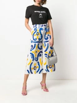 Moschino tile print wide-leg trousers