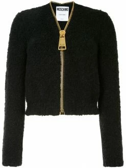 Moschino oversized zip cardigan