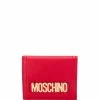 Moschino logo plaque wallet