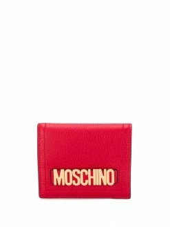 Moschino logo plaque wallet