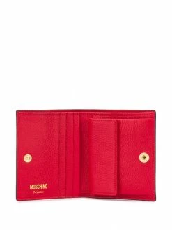 Moschino logo plaque wallet
