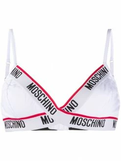 Moschino lettered logo triangle-style bralet