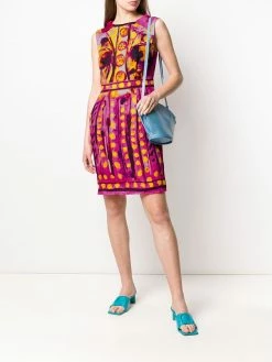 Moschino brushstroke print sleeveless dress