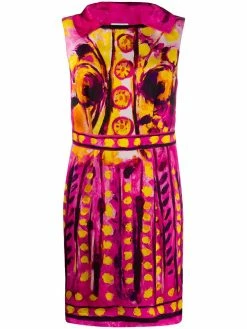 Moschino brushstroke print sleeveless dress