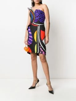 Moschino Abstract print fitted dress