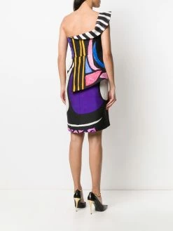 Moschino Abstract print fitted dress