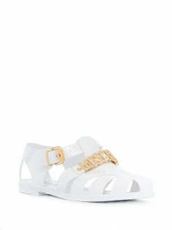 Moschino logo jelly sandals