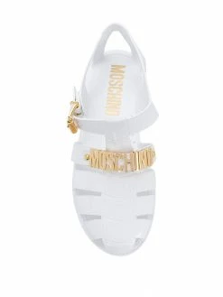 Moschino logo jelly sandals