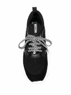 Moschino lace-up panelled sneakers