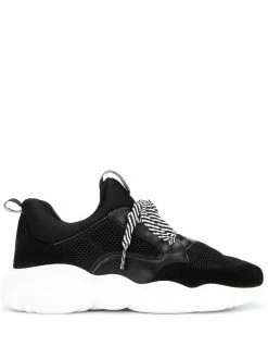 Moschino lace-up panelled sneakers