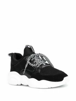 Moschino lace-up panelled sneakers