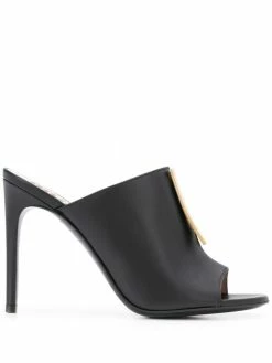 Moschino M-logo 100mm sandals